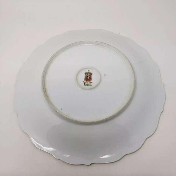 Vintage VTG Schumann Arzberg Germany #35 Wild Rose Bavaria Porcelain 12" Plate - Picture 6 of 7